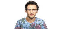 Load image into Gallery viewer, Silver Rectangle Rimless Unisex Eyeglasses by Lenskart Air Online-108869