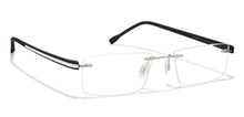 Load image into Gallery viewer, Silver Rectangle Rimless Unisex Eyeglasses by Lenskart Air Online-108869