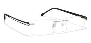 Silver Rectangle Rimless Unisex Eyeglasses by Lenskart Air Online-108869