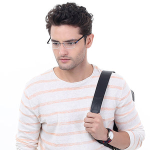 Grey Rectangle Rimless Unisex Eyeglasses by Lenskart Air Online-112551
