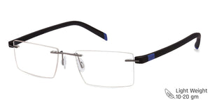 Grey Rectangle Rimless Unisex Eyeglasses by Lenskart Air Online-112551