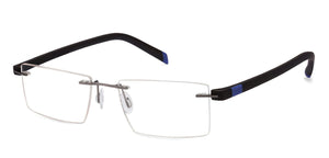 Grey Rectangle Rimless Unisex Eyeglasses by Lenskart Air Online-112551