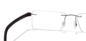 Grey Rectangle Rimless Unisex Eyeglasses by Lenskart Air Online-112551
