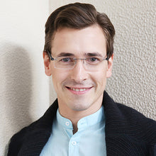 Load image into Gallery viewer, Grey Rectangle Rimless Unisex Eyeglasses by Lenskart Air Online-112548