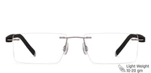 Load image into Gallery viewer, Grey Rectangle Rimless Unisex Eyeglasses by Lenskart Air Online-112548