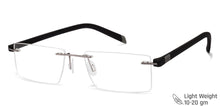 Load image into Gallery viewer, Grey Rectangle Rimless Unisex Eyeglasses by Lenskart Air Online-112548