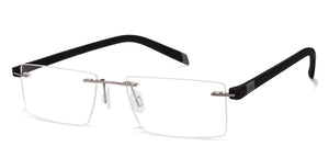 Grey Rectangle Rimless Unisex Eyeglasses by Lenskart Air Online-112548