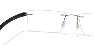Grey Rectangle Rimless Unisex Eyeglasses by Lenskart Air Online-112548