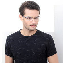 Load image into Gallery viewer, Black Rectangle Rimless Unisex Eyeglasses by Lenskart Air Online-112560