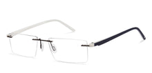 Load image into Gallery viewer, Black Rectangle Rimless Unisex Eyeglasses by Lenskart Air Online-112560
