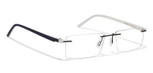 Black Rectangle Rimless Unisex Eyeglasses by Lenskart Air Online-112560