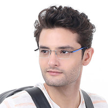 Load image into Gallery viewer, Grey Rectangle Rimless Unisex Eyeglasses by Lenskart Air Online-112558