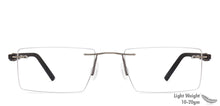 Load image into Gallery viewer, Grey Rectangle Rimless Unisex Eyeglasses by Lenskart Air Online-112558