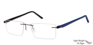 Grey Rectangle Rimless Unisex Eyeglasses by Lenskart Air Online-112558