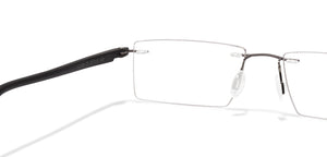 Grey Rectangle Rimless Unisex Eyeglasses by Lenskart Air Online-112558