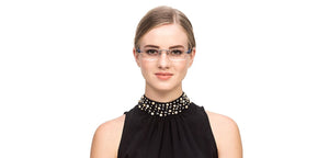 Grey Rectangle Rimless Unisex Eyeglasses by Lenskart Air Online-123646