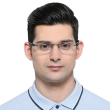Load image into Gallery viewer, Grey Rectangle Rimless Unisex Eyeglasses by Lenskart Air Online-123646