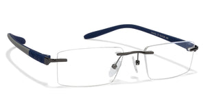 Grey Rectangle Rimless Unisex Eyeglasses by Lenskart Air Online-123646