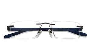 Grey Rectangle Rimless Unisex Eyeglasses by Lenskart Air Online-123646