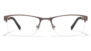Gunmetal Rectangle Half Rim Unisex Eyeglasses by Vincent Chase Online-113431