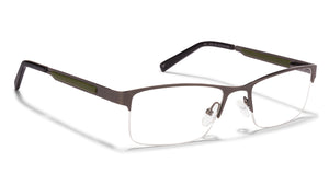 Gunmetal Rectangle Half Rim Unisex Eyeglasses by Vincent Chase Online-113431