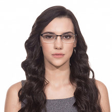 Load image into Gallery viewer, Gunmetal Rectangle Half Rim Unisex Eyeglasses by Vincent Chase Online-113431