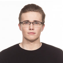 Load image into Gallery viewer, Gunmetal Rectangle Half Rim Unisex Eyeglasses by Vincent Chase Online-113431