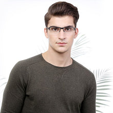 Load image into Gallery viewer, Gunmetal Rectangle Half Rim Unisex Eyeglasses by Vincent Chase VC-113386