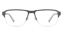 Load image into Gallery viewer, Gunmetal Rectangle Half Rim Unisex Eyeglasses by Vincent Chase VC-113386