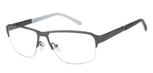 Gunmetal Rectangle Half Rim Unisex Eyeglasses by Vincent Chase VC-113386