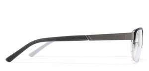 Gunmetal Rectangle Half Rim Unisex Eyeglasses by Vincent Chase VC-113386