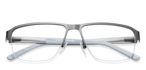 Gunmetal Rectangle Half Rim Unisex Eyeglasses by Vincent Chase VC-113386