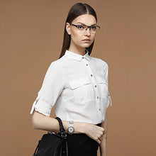 Load image into Gallery viewer, Gunmetal Rectangle Half Rim Unisex Eyeglasses by Vincent Chase VC-113386