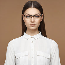 Load image into Gallery viewer, Gunmetal Rectangle Half Rim Unisex Eyeglasses by Vincent Chase VC-113386