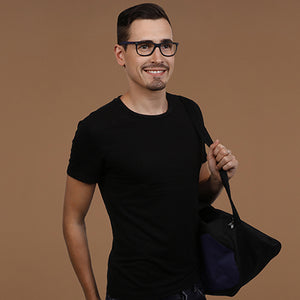 Black Wayfarer Full Rim Unisex Eyeglasses by Vincent Chase VC-114129