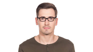 Black Rectangle Full Rim Unisex Eyeglasses by Vincent Chase VC-114175