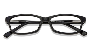Black Rectangle Full Rim Unisex Eyeglasses by Vincent Chase VC-114175