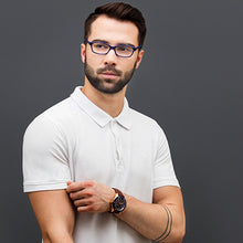 Load image into Gallery viewer, Blue Rectangle Full Rim Unisex Eyeglasses by Vincent Chase Online-120819