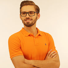 Load image into Gallery viewer, Black Rectangle Full Rim Unisex Eyeglasses by Vincent Chase VC-114181