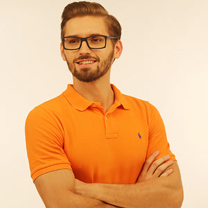 Black Rectangle Full Rim Unisex Eyeglasses by Vincent Chase VC-114181