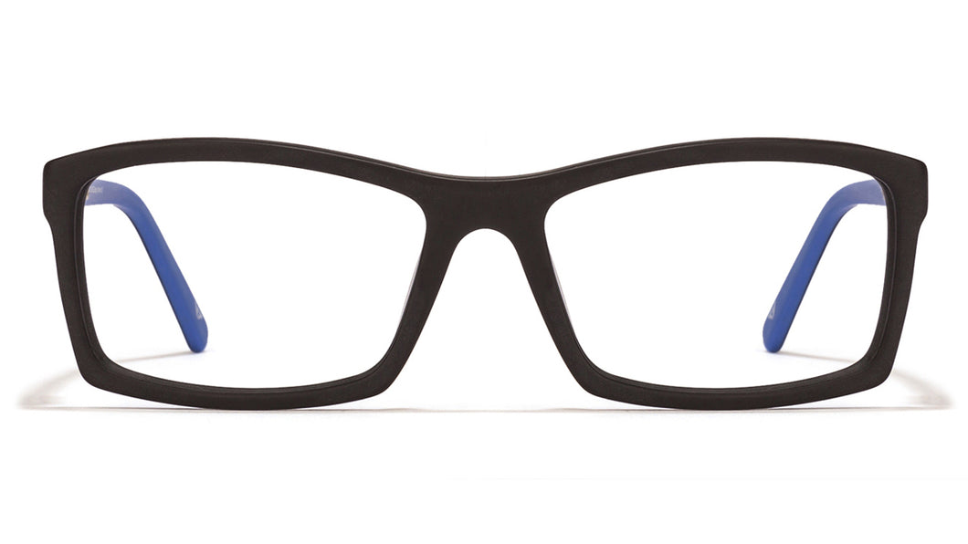 Black Rectangle Full Rim Unisex Eyeglasses by Vincent Chase VC-114181