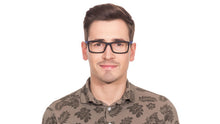 Load image into Gallery viewer, Black Rectangle Full Rim Unisex Eyeglasses by Vincent Chase VC-114181
