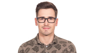 Black Rectangle Full Rim Unisex Eyeglasses by Vincent Chase VC-114181