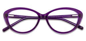 Purple Cat Eye Full Rim Women Eyeglasses by Vincent Chase VC-118640