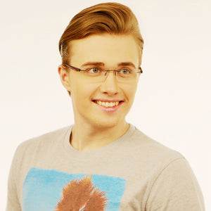 Black Rectangle Rimless Unisex Eyeglasses by Lenskart Air Online-114294