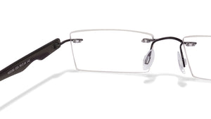 Black Rectangle Rimless Unisex Eyeglasses by Lenskart Air Online-114294
