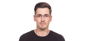 Black Rectangle Rimless Unisex Eyeglasses by Lenskart Air Online-114294