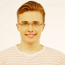Load image into Gallery viewer, Blue Rectangle Rimless Unisex Eyeglasses by Lenskart Air Online-114295