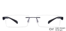 Load image into Gallery viewer, Blue Rectangle Rimless Unisex Eyeglasses by Lenskart Air Online-114295