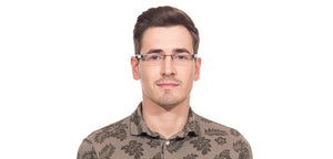 Black Rectangle Rimless Unisex Eyeglasses by Lenskart Air Online-114303